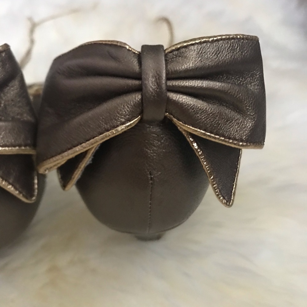 MISS SIXTY Leather Peep Toe Heels w/ Golden Ties - Picture 5 of 7
